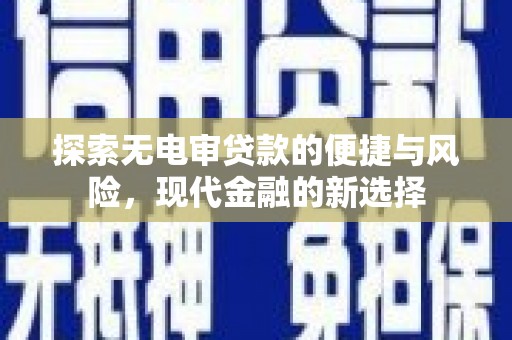 坪林探索无电审贷款的便捷与风险，现代金融的新选择