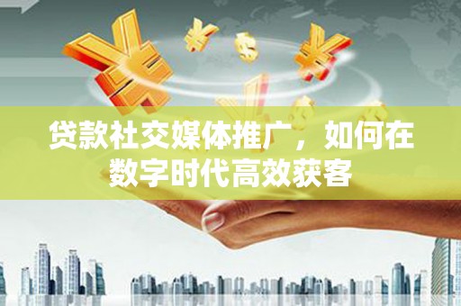 坪林贷款社交媒体推广，如何在数字时代高效获客