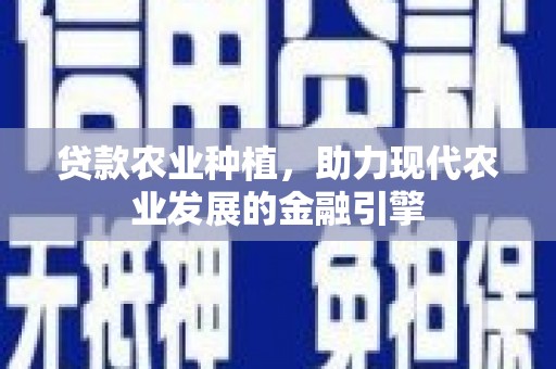 坪林贷款农业种植，助力现代农业发展的金融引擎