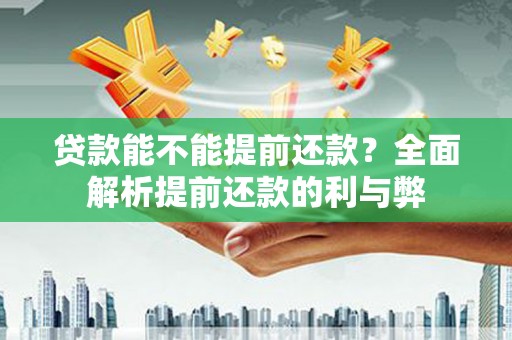 坪林贷款能不能提前还款？全面解析提前还款的利与弊