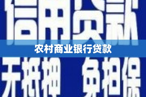坪林农村商业银行贷款