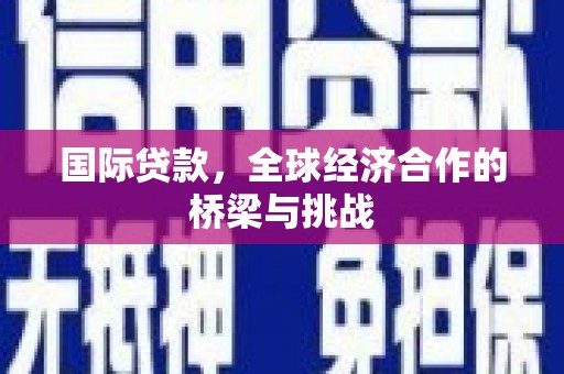 坪林国际贷款，全球经济合作的桥梁与挑战
