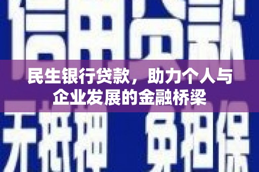 坪林民生银行贷款，助力个人与企业发展的金融桥梁
