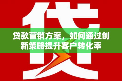 坪林贷款营销方案，如何通过创新策略提升客户转化率