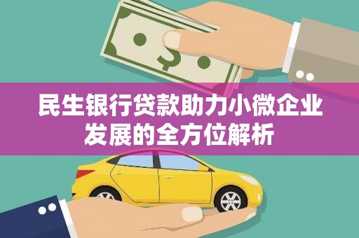 坪林民生银行贷款助力小微企业发展的全方位解析