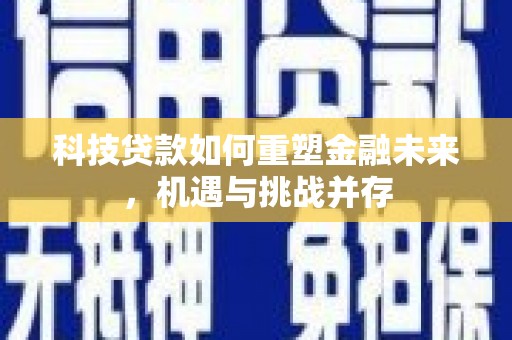 坪林科技贷款如何重塑金融未来，机遇与挑战并存