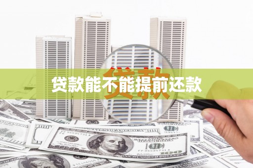 坪林贷款能不能提前还款