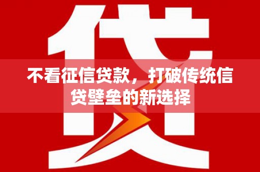坪林不看征信贷款，打破传统信贷壁垒的新选择