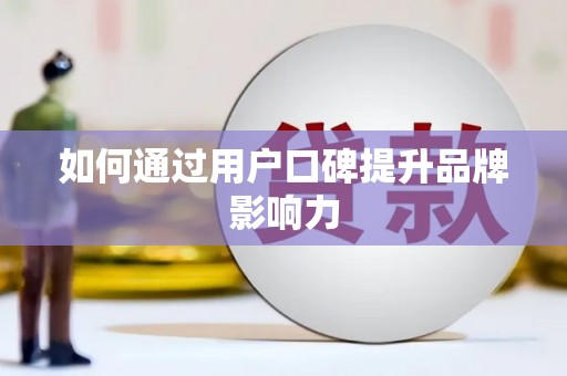 坪林如何通过用户口碑提升品牌影响力