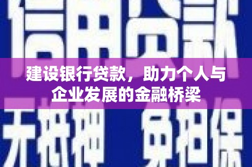 坪林建设银行贷款，助力个人与企业发展的金融桥梁