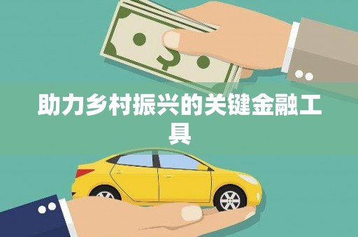 坪林助力乡村振兴的关键金融工具