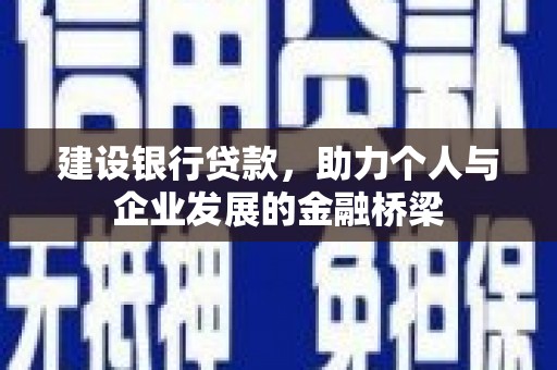 坪林建设银行贷款，助力个人与企业发展的金融桥梁