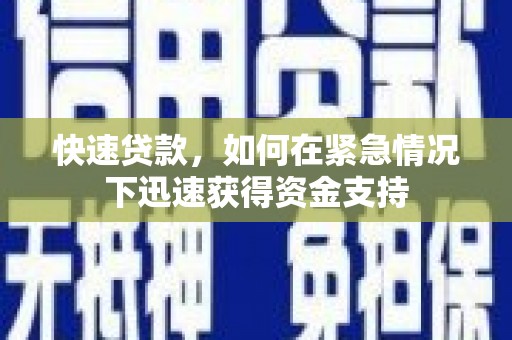 坪林快速贷款，如何在紧急情况下迅速获得资金支持