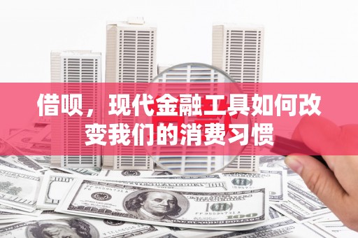 坪林借呗，现代金融工具如何改变我们的消费习惯