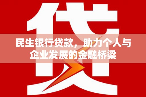 坪林民生银行贷款，助力个人与企业发展的金融桥梁