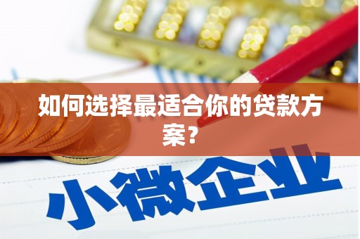 坪林如何选择最适合你的贷款方案？
