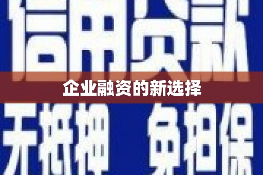 坪林企业融资的新选择